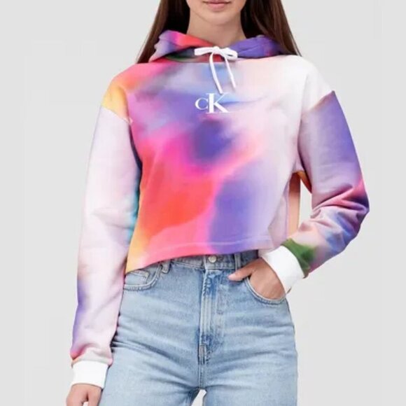 CALVIN KLEIN women’s hoodie multi-coloured size medium - Picture 1 of 15